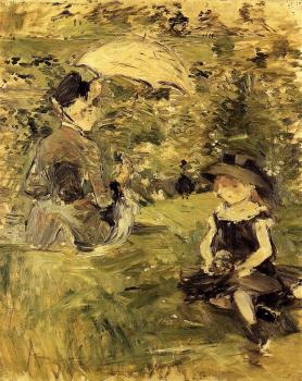 Young Woman and Child on an Isle